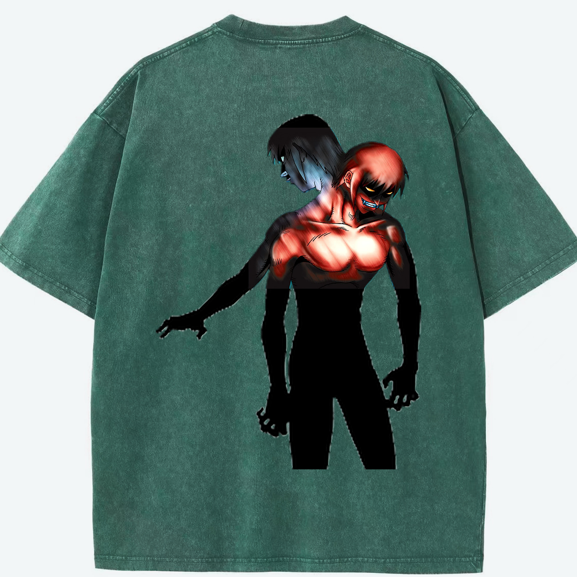（画像用） 遊☆戯☆王 Yu-Gi-Oh! 綿100% ヴィンテージ風 半袖Tシャツ（背面プリント）